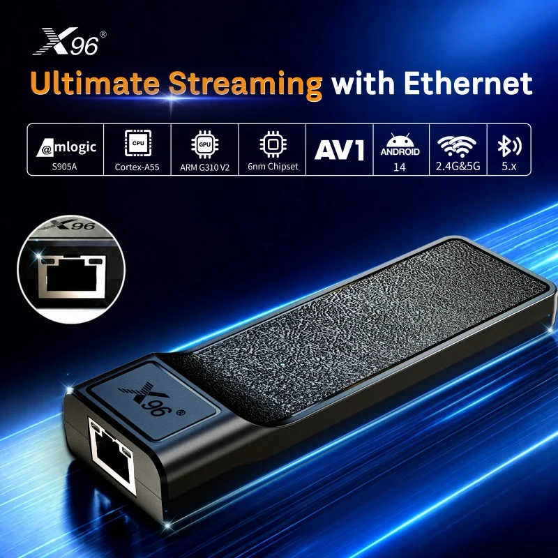 X96NEO Pro Android Box TV STICK con porta Ethernet per IPTV e segnaletica digitale
