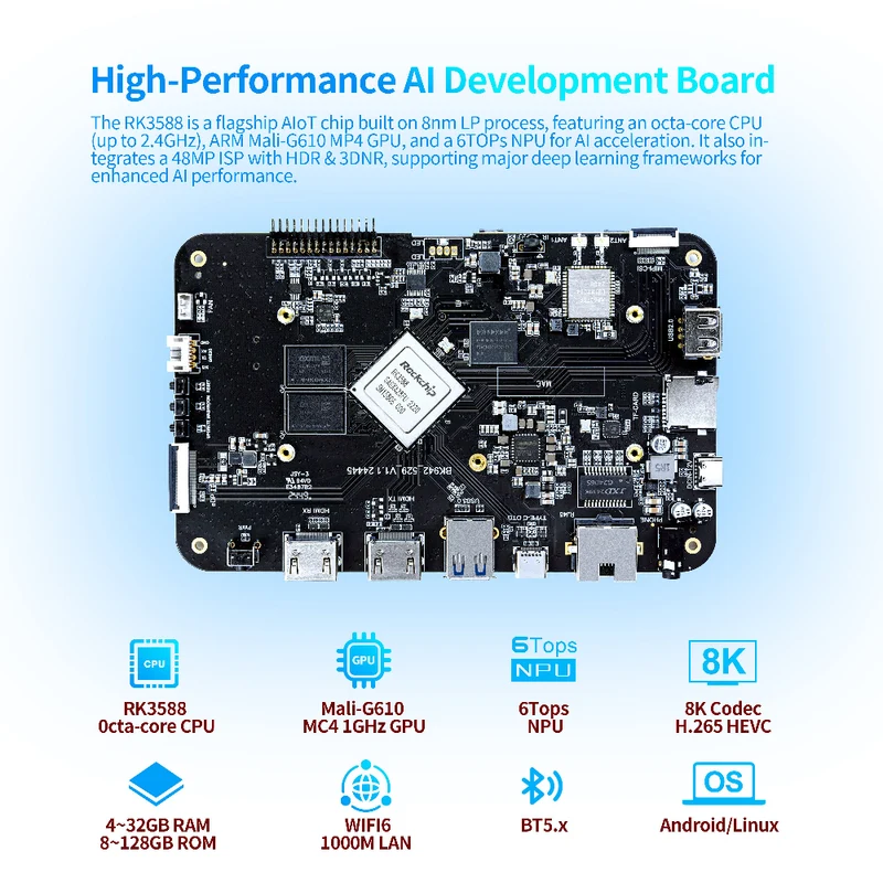 Scheda di sviluppo della scheda di controllo Android KB942 RK3588