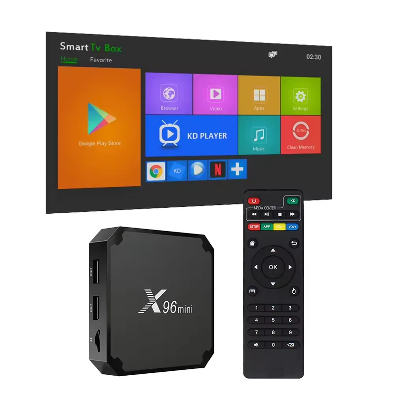 Amlogic S905W Android 7.1.2 Smart TV Box Quad Core Mini lettore multimediale in streaming