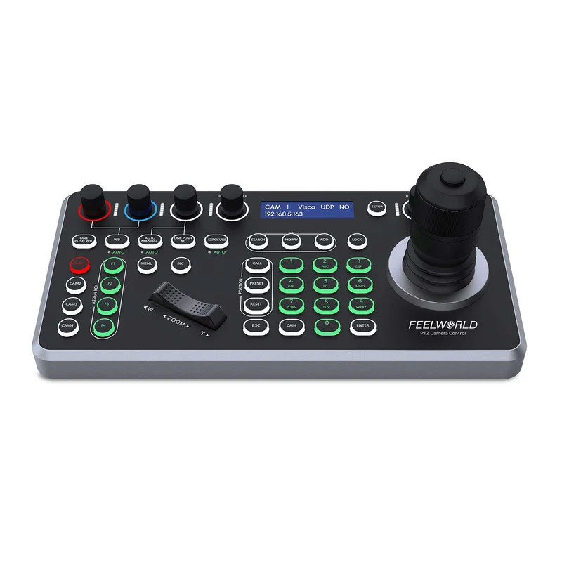 FEELWORLD KBC20N Controller per telecamera PTZ NDI Joystick Tastiera Controllo Protocollo di controllo multiplo PoE supportato