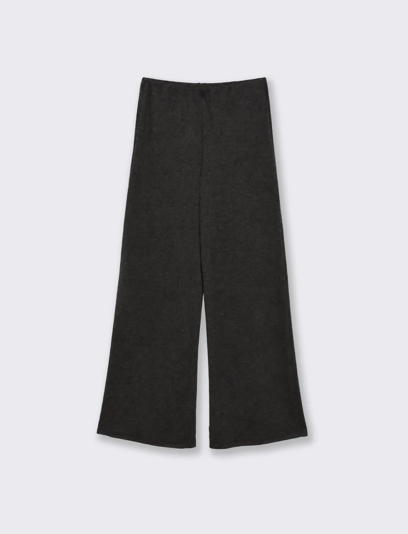 Pantaloni morbidi con elastico in vita - Nero