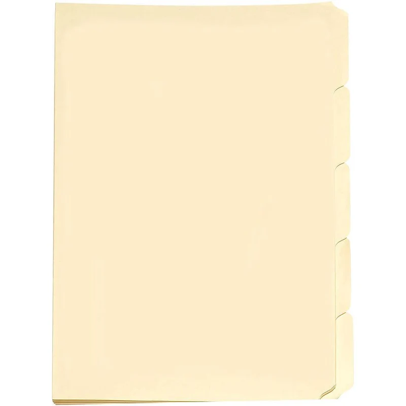 Avery 81557 Manilla Folder Buff 5-Tab Tabbed Foolscap Pack 50