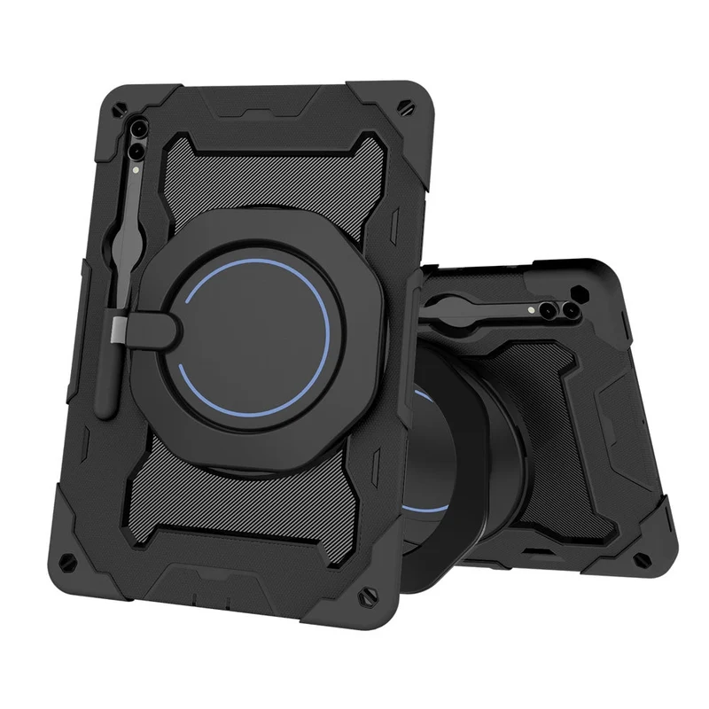 Redefine Armor Shockproof Handle Case for Samsung Galaxy Tab S8 Ultra / S9 Ultra / S10 Ultra - Black