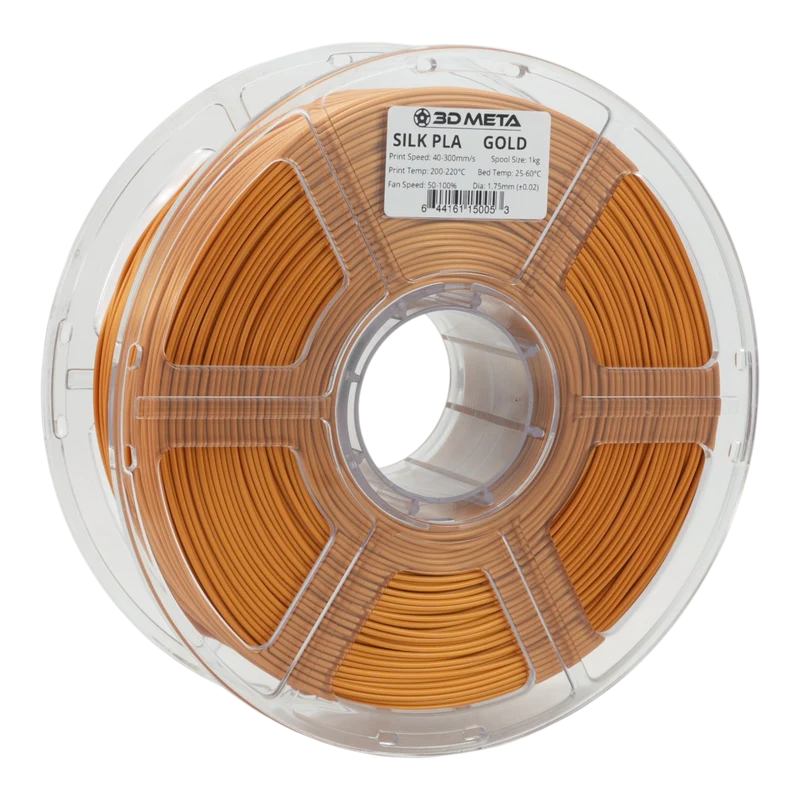 3D META Silk PLA 3D Printing Filament - Gold