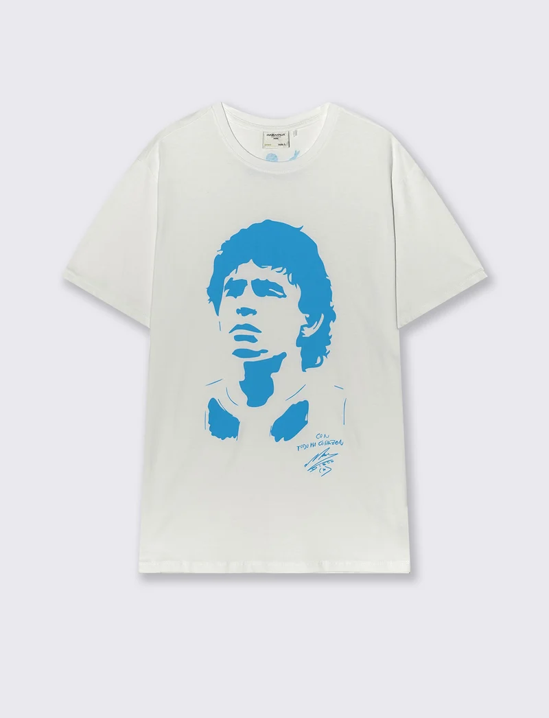 T-shirt D10S girocollo regular fit - Bianco
