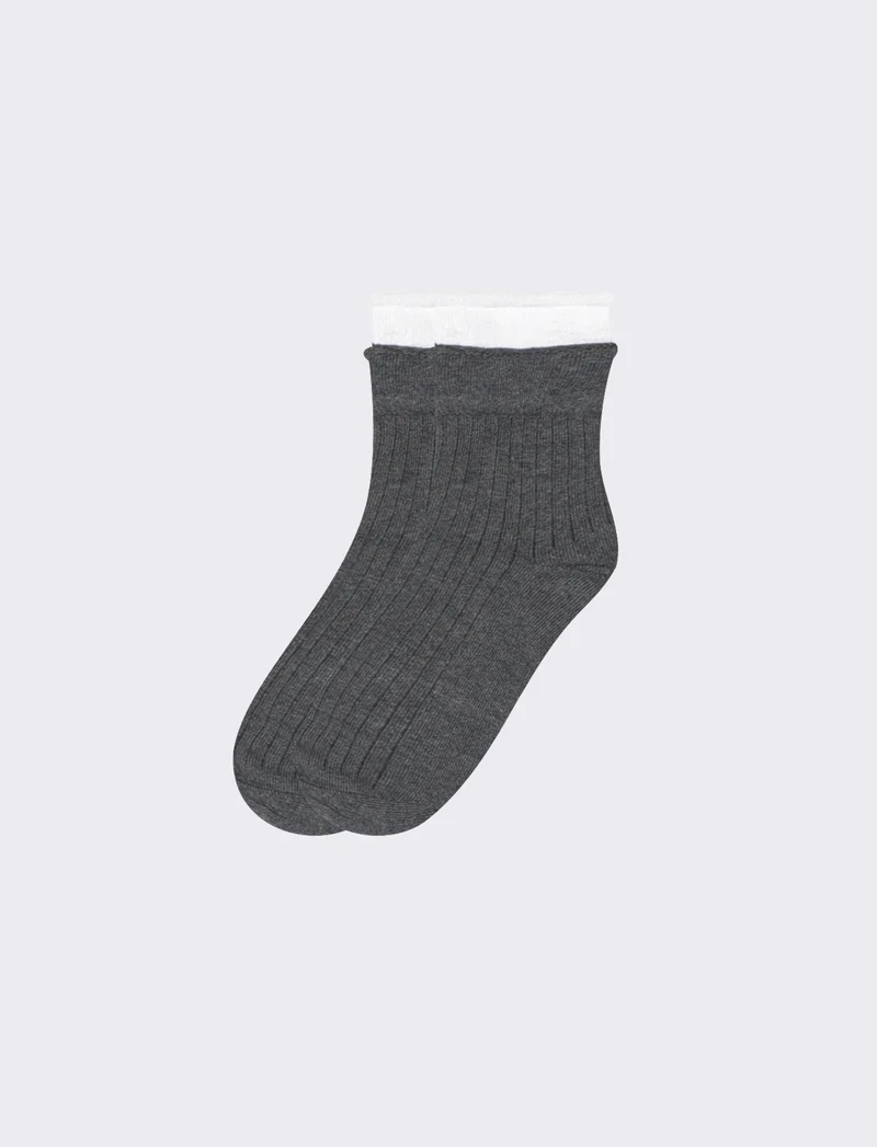 Calzini elasticizzati bicolore - Grigio