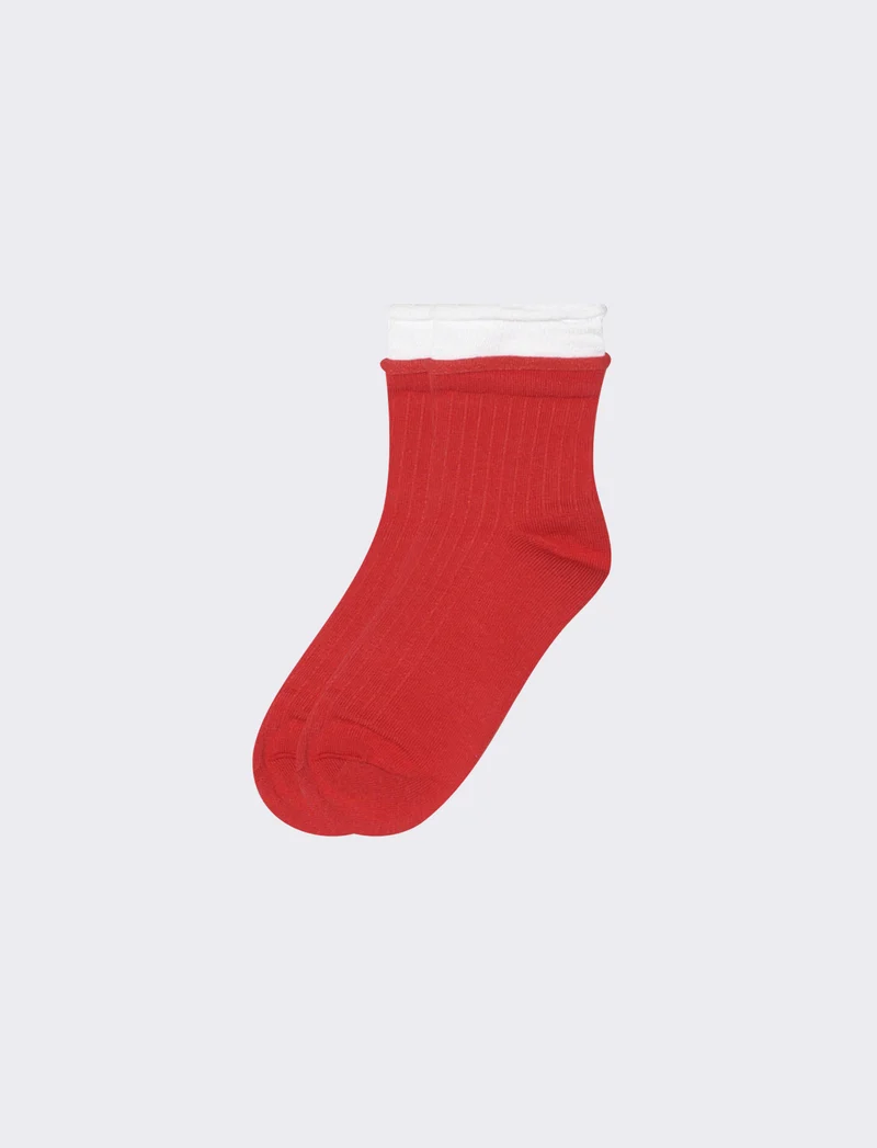 Calzini elasticizzati bicolore - Rosso