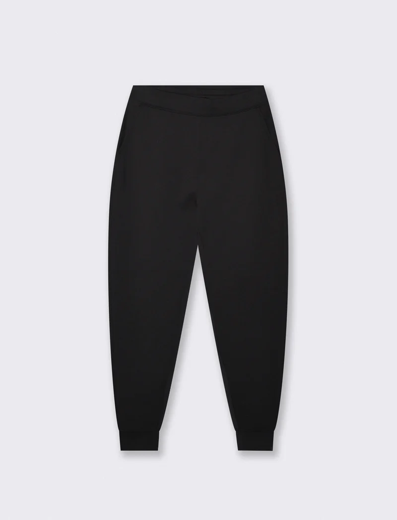 Pantaloni Jogger Interlock con Tasche - Nero