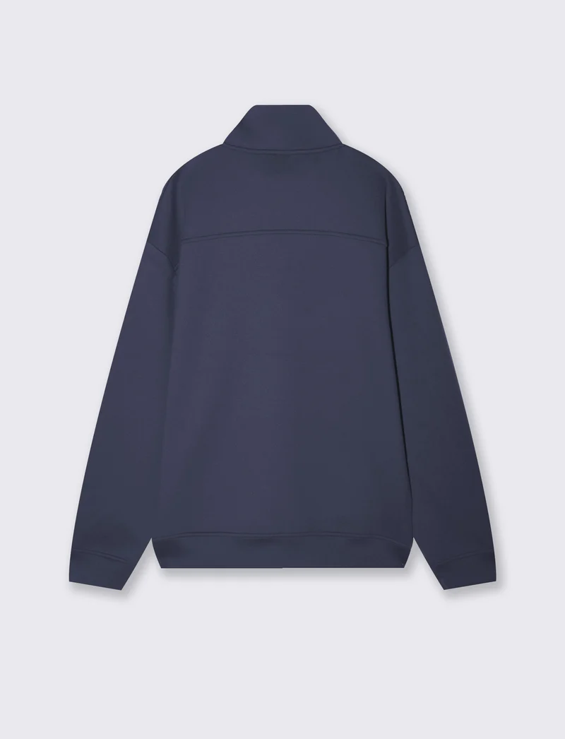 Felpa lupetto zip soft touch relaxed fit - Avion