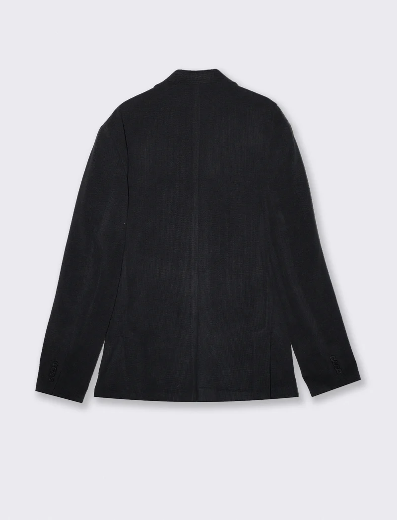 Blazer in velluto goffrato formal fit - Blu