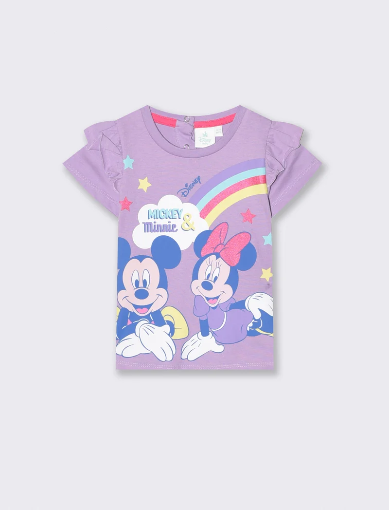 Maglietta Disney con stampa colorata - Lilla