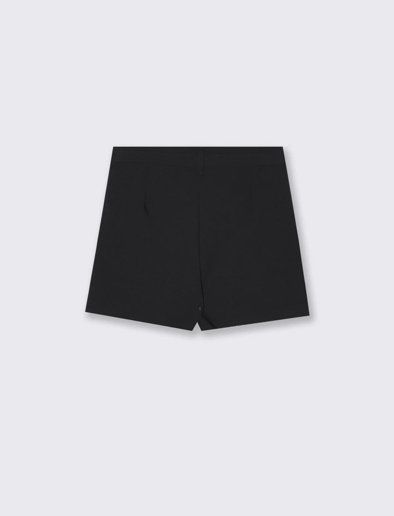 Short finta gonna con cintura decorativa - Nero