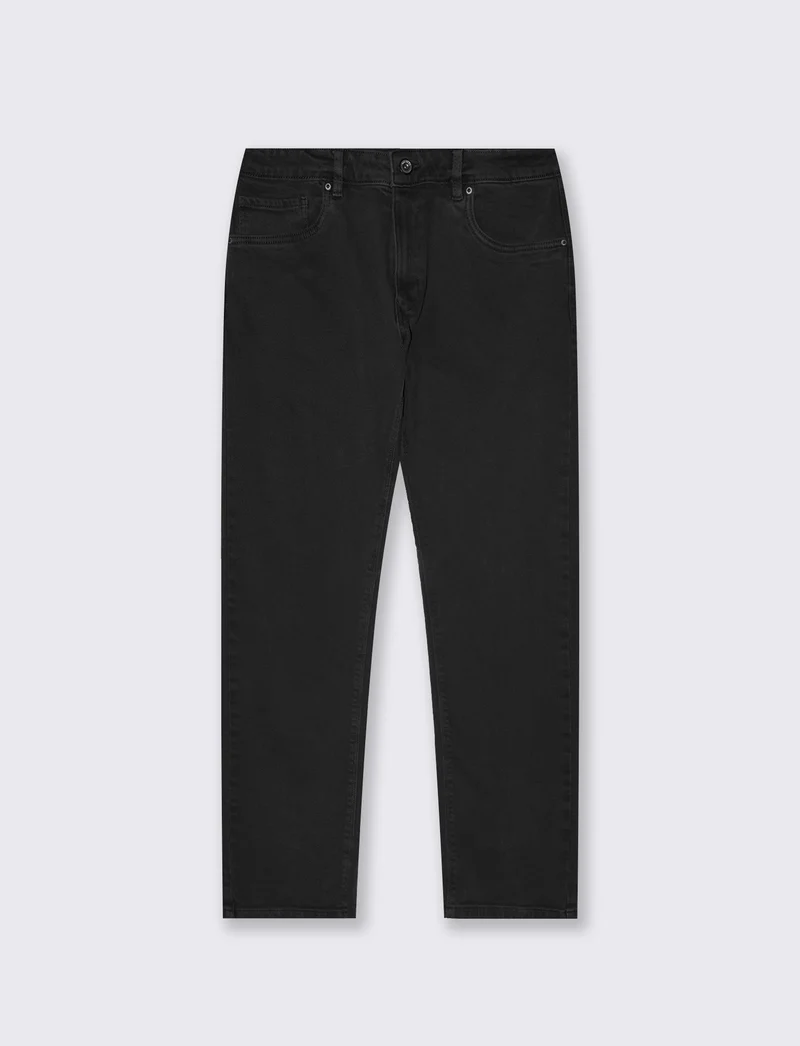 Pantaloni slim fit 5 tasche comfort - Nero