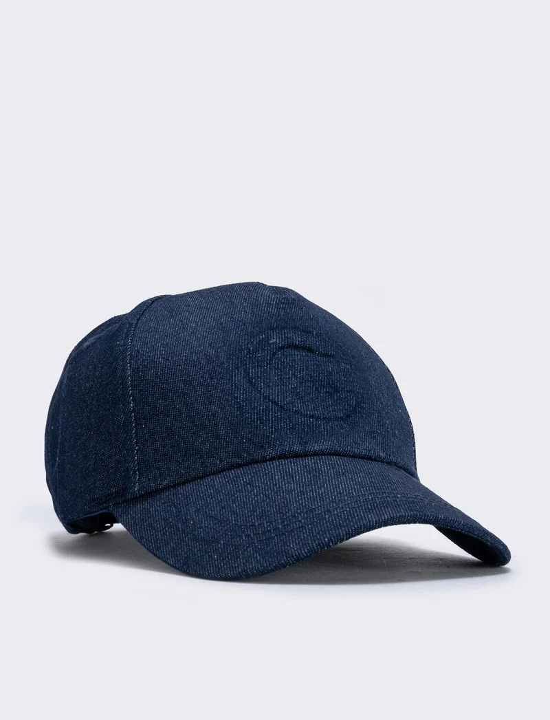 Cappello baseball denim con lettera 3D - var 2