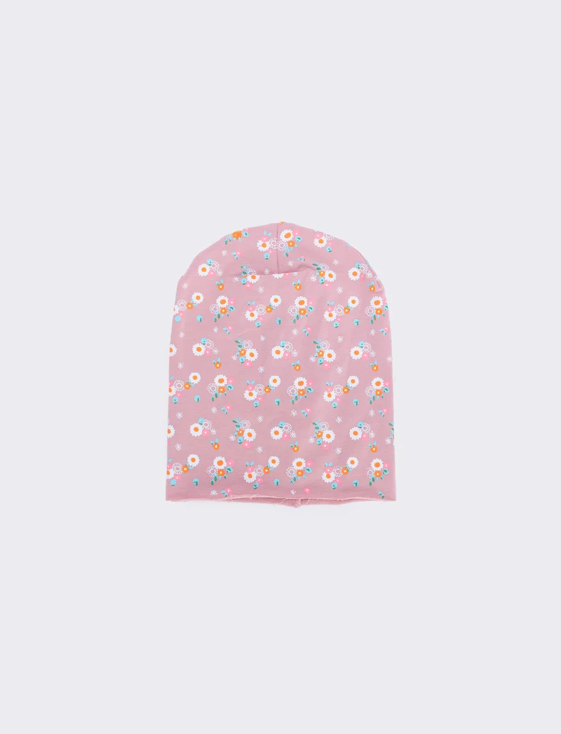 Cappello cuffia con fiori provenzali - Rosa