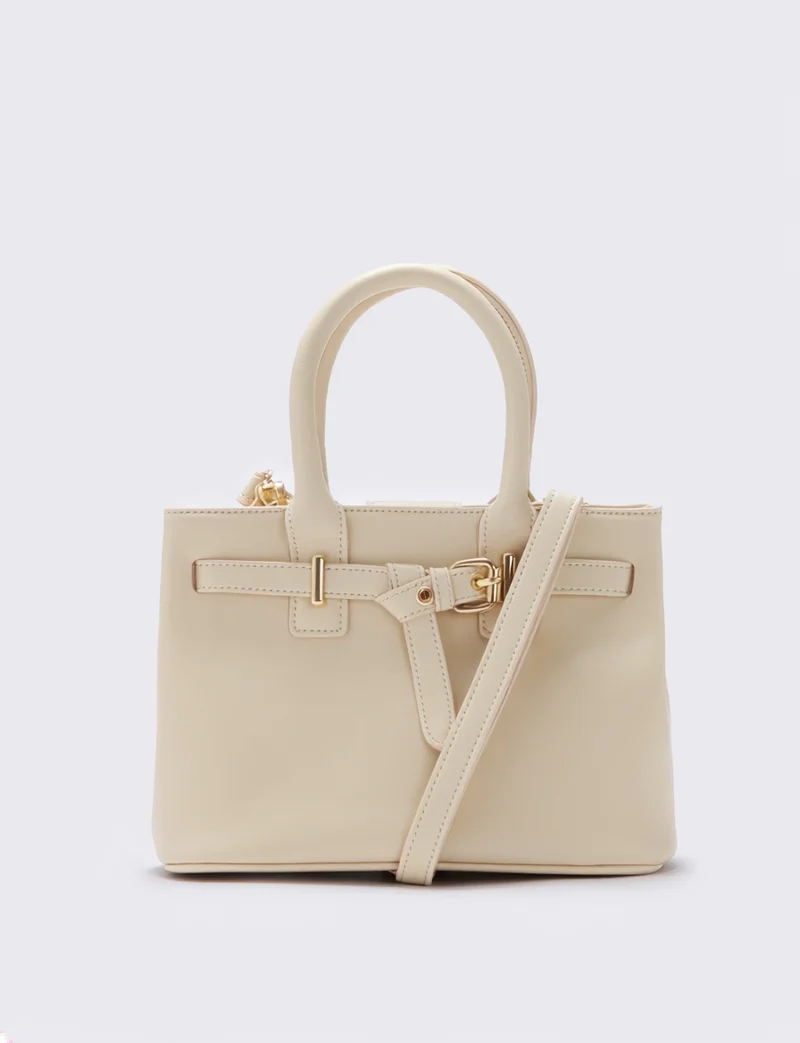 Borsa a mano con fibbia elegante e pratica - Beige
