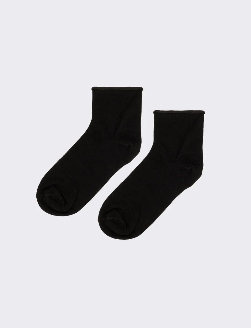 Calzini comfort donna 2 paia - Nero