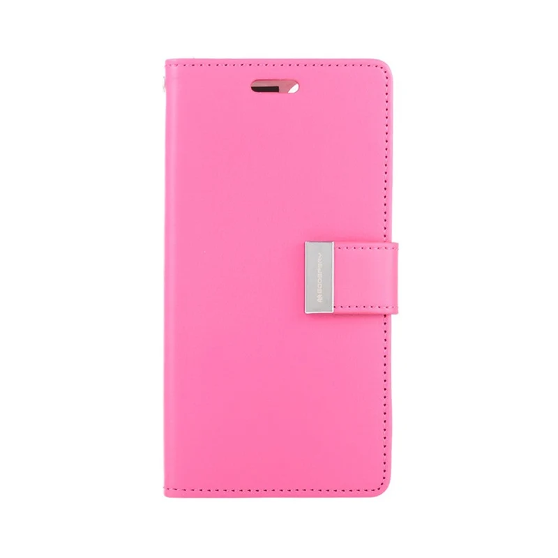 Goospery Rich Diary case for iPhone 14 - Hot Pink