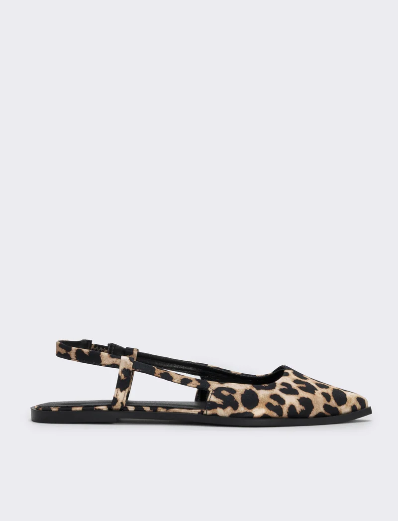 Slingback maculata in satin - Maculato