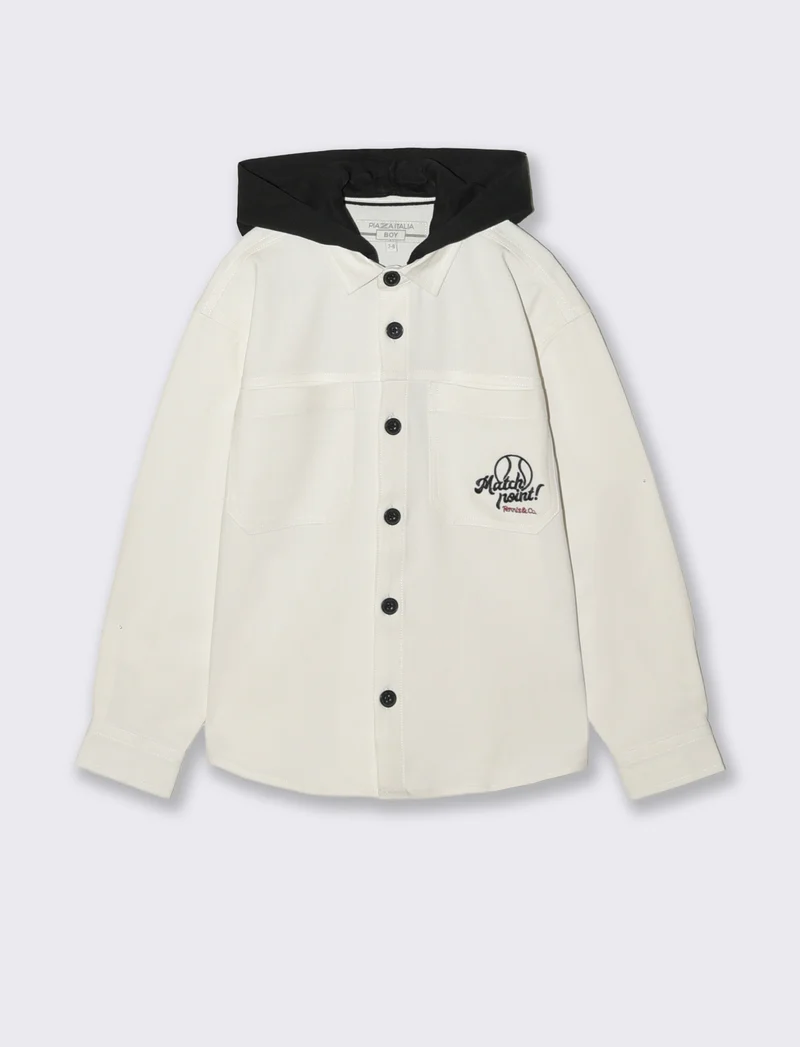 Camicia over con cappuccio staccabile - Denim