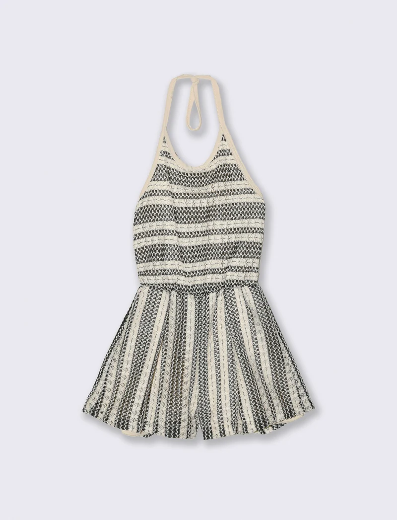 Salopette in tessuto a rete traforato - Fantasia