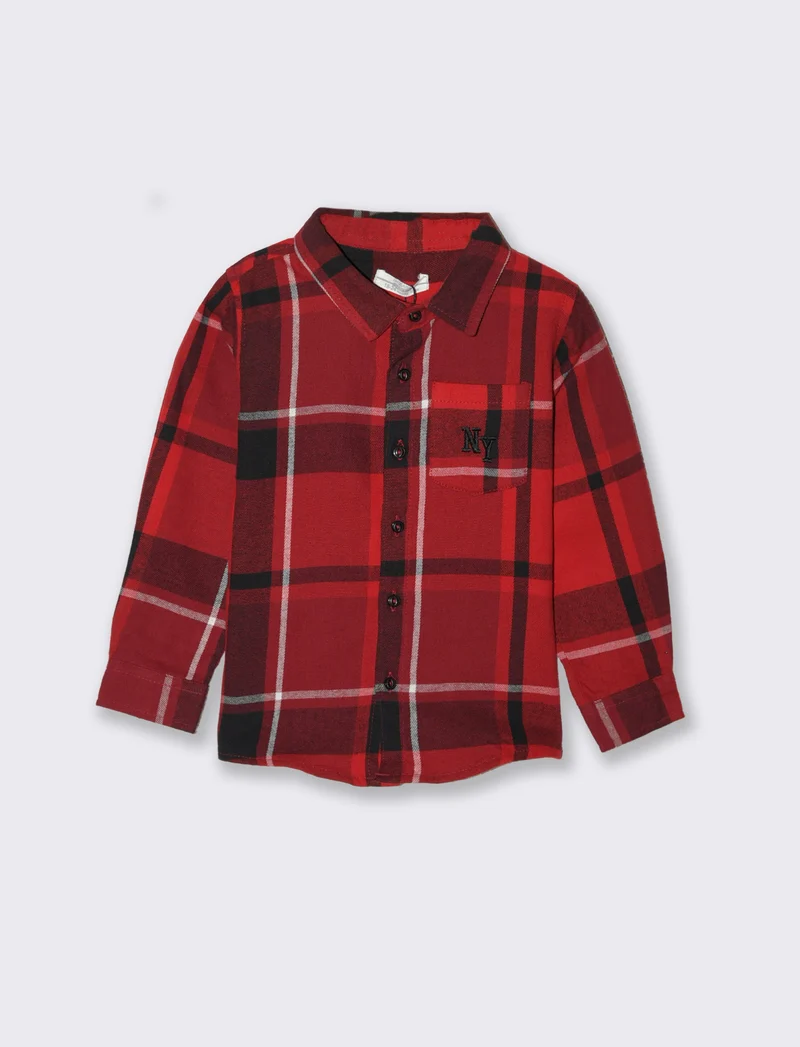 Camicia in flanella - Rosso