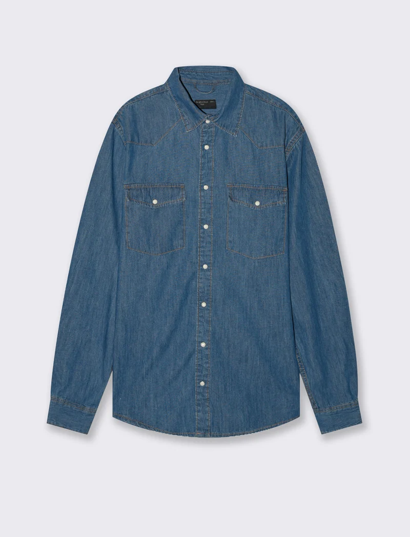 CAMICIA IN DENIM - Denim
