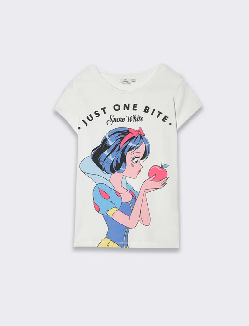 T-shirt Biancaneve da bambina - Bianco