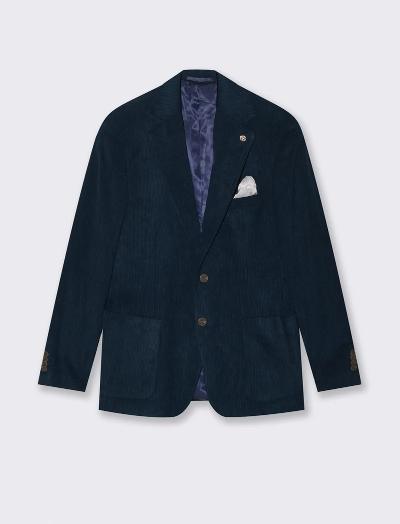 BLAZER IN VELLUTO DA COMPLETO FORMAL FIT - Blu